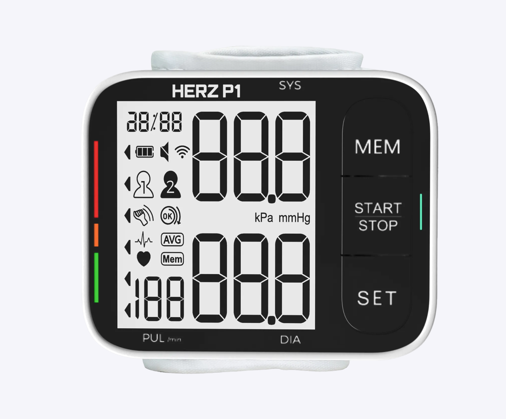 Blood pressure monitor close-up